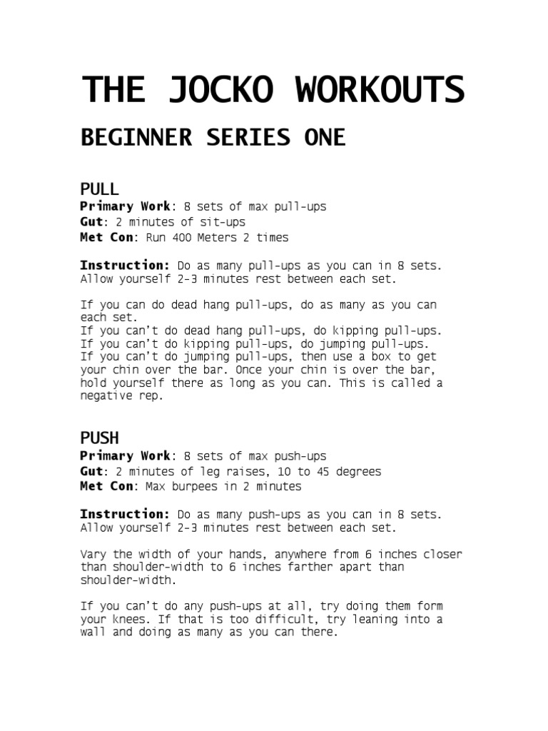 Jocko Willink Workout Guide PDF Recreation Physical Exercise