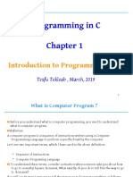 Chapter - 1 Programing in C