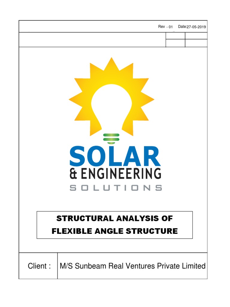Module Mounting Structure Staad Report - Al. Structure | PDF | Beam ...