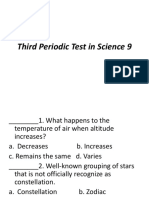 Third Periodic Test in Science 9