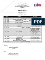 CLASS SCHEDULE 2019 2020 Without Superintendent