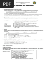 First Periodical Test in English 10