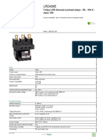 Thermal overload relay data sheet