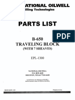 Oilwell B-650 (7 Sheave) Block Partslist