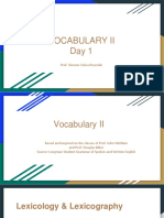 Vocabulary II - Day 1