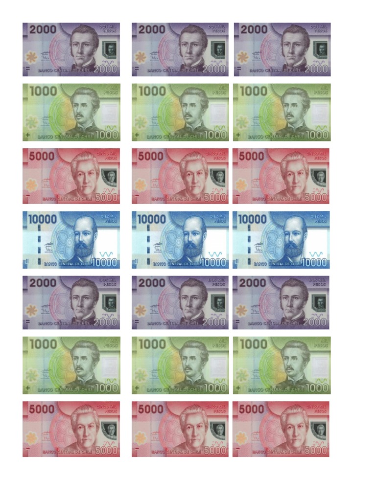 Billetes para imprimir