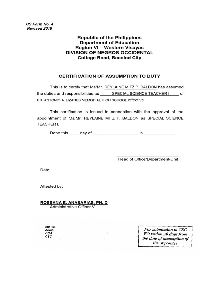 Republic of the philippines department of education region vi western