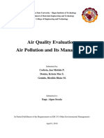 Air Quality Evaluation, Air Pollution and Its Management