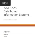 Distributed Information Systems: Javascript and Jquery