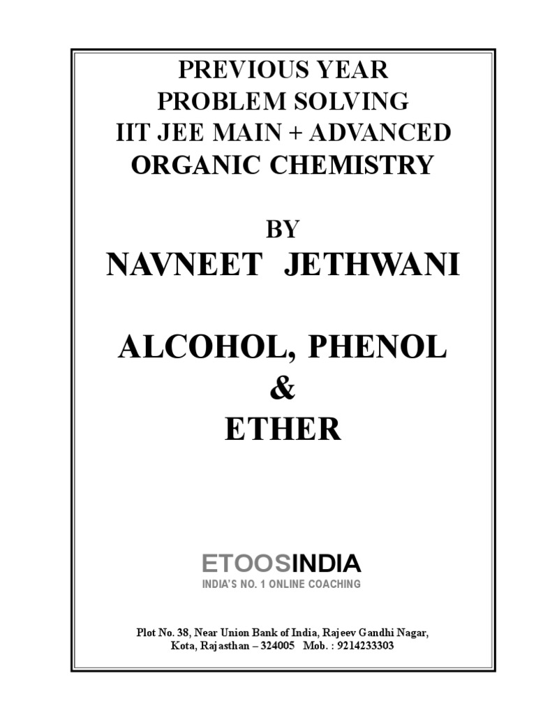 Alcohol Phenol and Ethers PDF | PDF | Ether | Alcohol