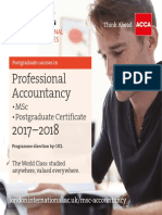 Professional Accountancy: - MSC - Postgraduate Certificate