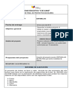 Modelo Informe de Proyecto Escolar