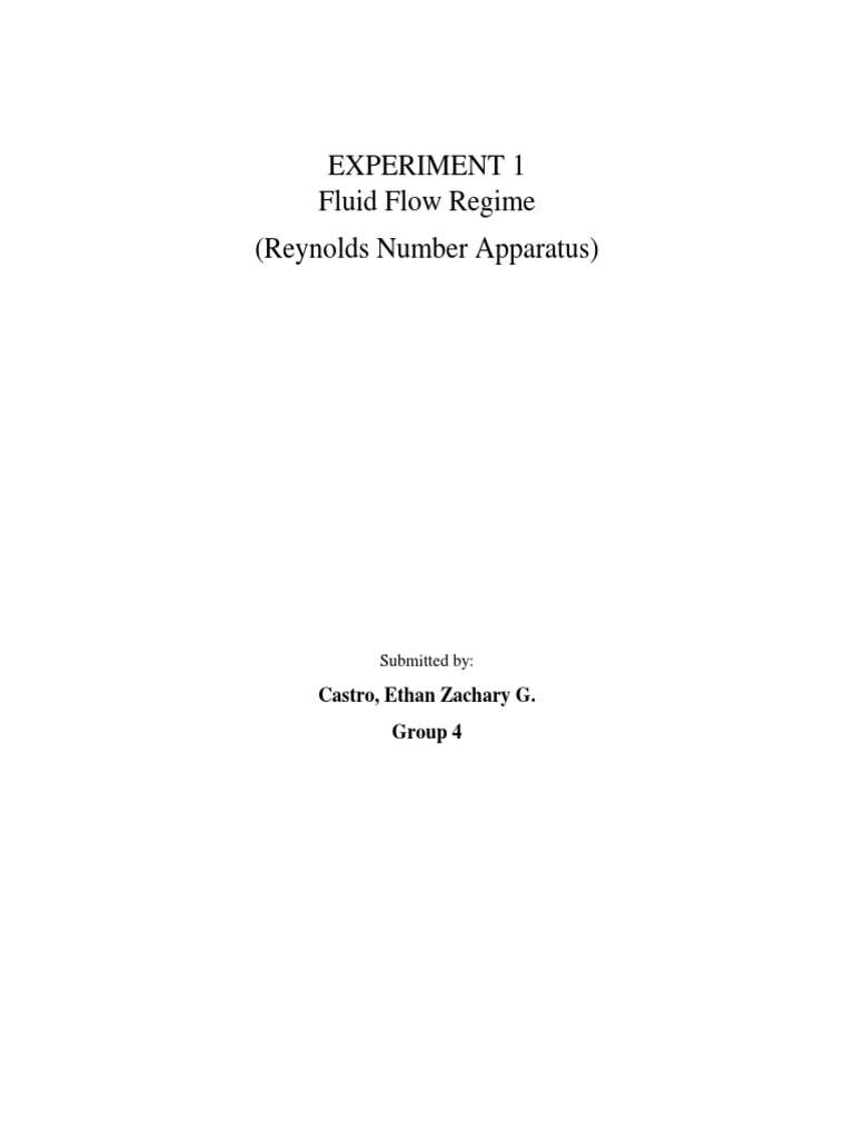 Fluid Flow Analysis Using Reynolds Number | PDF | Reynolds Number ...