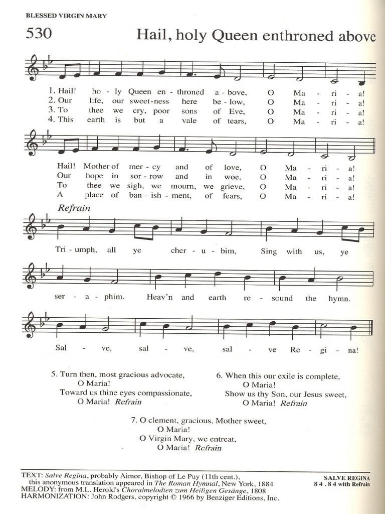 Hail Holy Queen PDF Christian Music Christian Songs