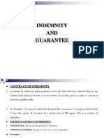 Indemnity and Guarantee PPT Law