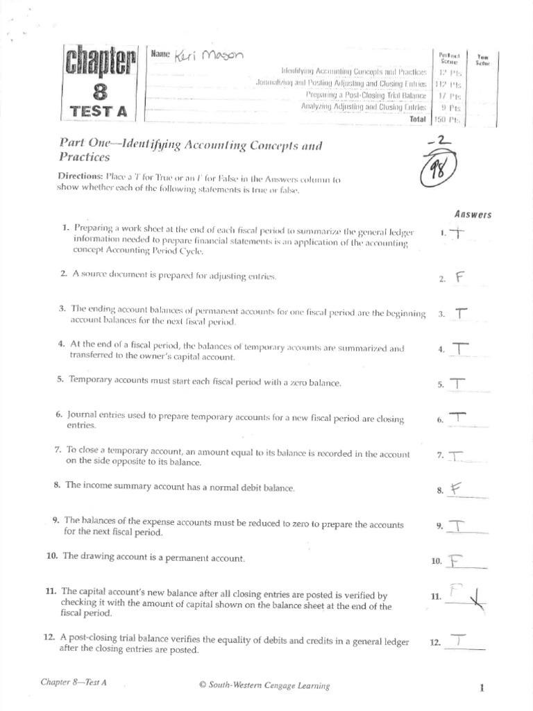Chapter 8 Test | PDF