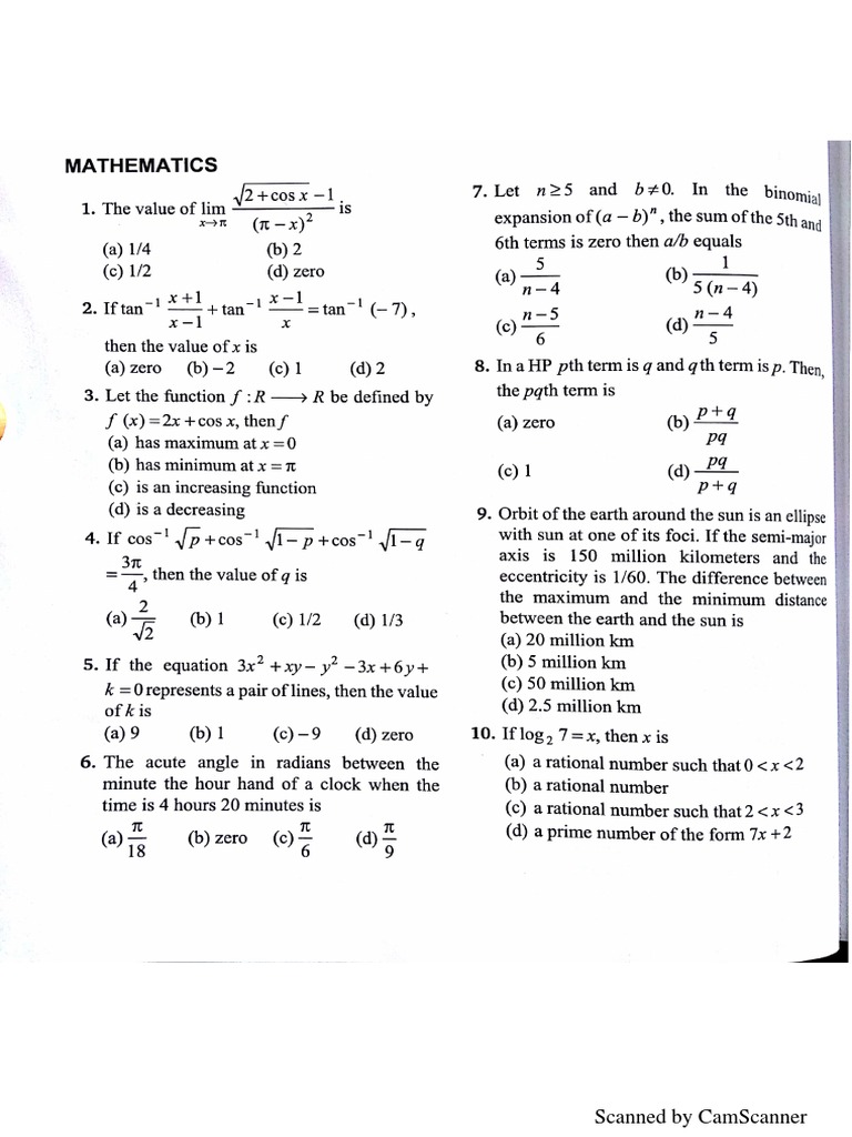 2002 Cet Maths Q | PDF