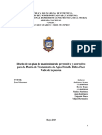 Diseño de un plan de mantenimiento preventivo y correctivo para la Planta de Tratamiento de Agua Potable Hidro-Paez Valle de la pascua.docx