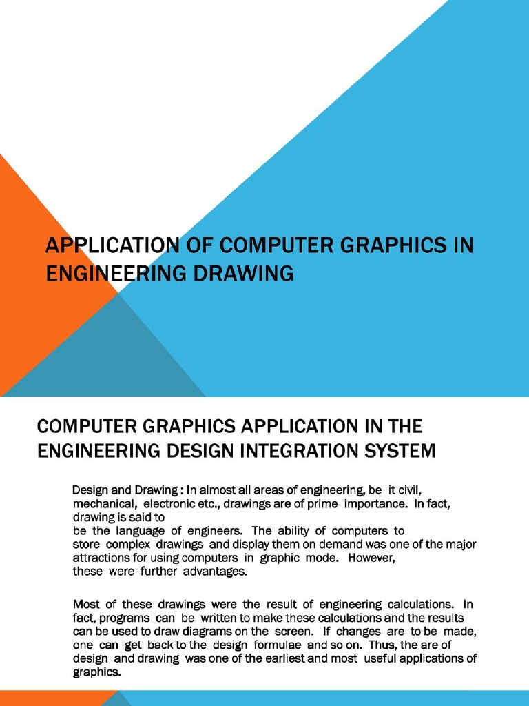 Application of Computer Graphics in Engineering Drawing | PDF ...