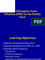 Highly Pathogenic Avian Influenza (HPAI) On The Poultry Farm