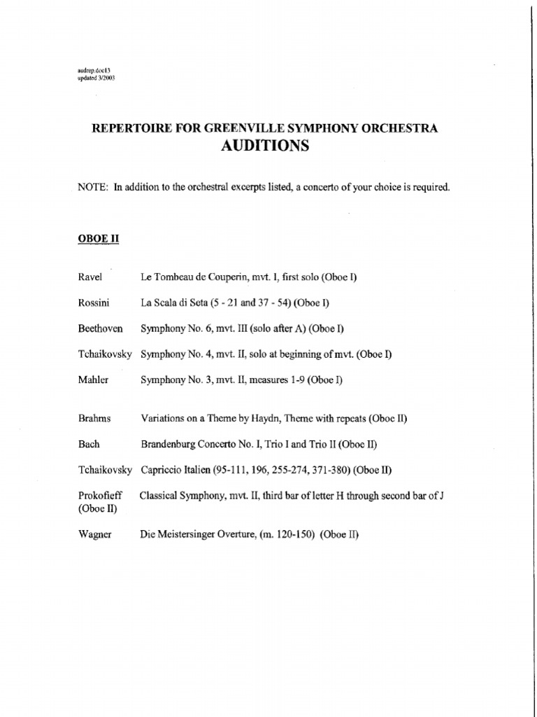Second Oboe Rep GSO Audition 2019 PDF