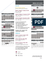 MSBA Program Calendar 2019-2020