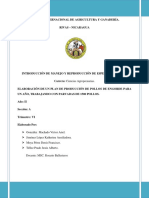 Plan de Produccion de Pollos de Engorde para Parvadas de 1500 Pollos de Engorde de La Linea Cobb 500 PDF