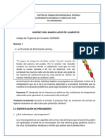 Higiene para manipulador de alimentos