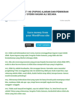 Memahami Wasiat 140 (Pupuh) Ajaran Dan Pemikiran Syekh Siti Jenar - Syeikh Hasan Ali Secara Keseluruhan - I - Syathooriyah