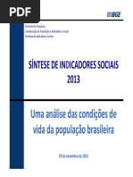 Condições de Vida Da População Brasileira - IBGE OK