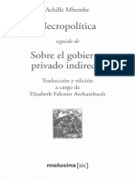 Achille Mbembe Necropolc3adtica Seguido de Sobre El Gobierno Privado Indirecto