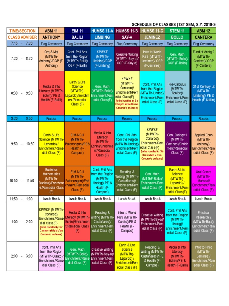 JHS SHS Edited-Class-Program | PDF | Logic | Science And Technology