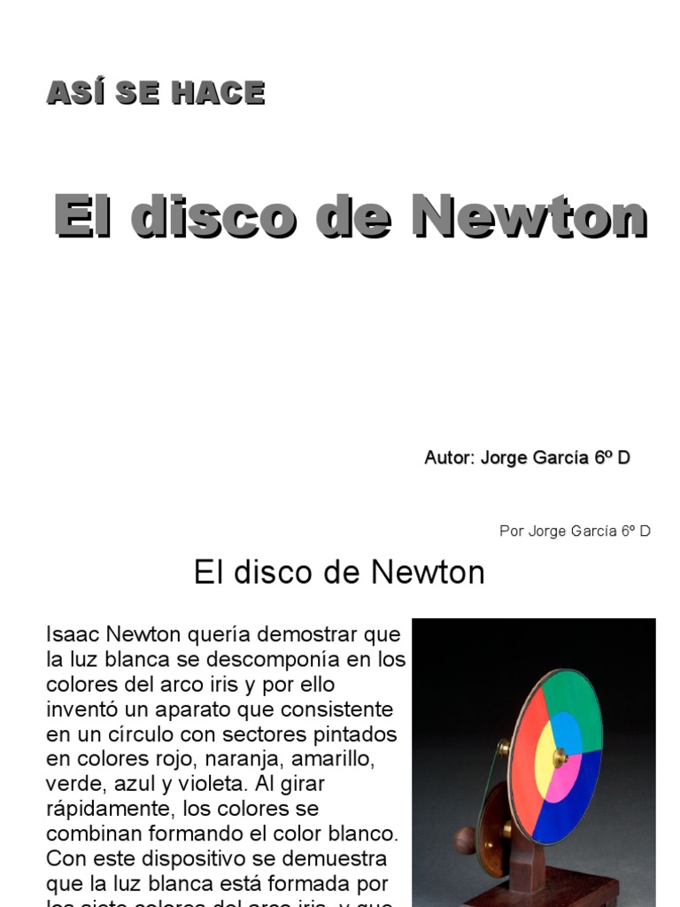 Disco de Newton PDF | PDF | Arco iris | Color