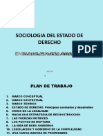 SOCIOLOGIA DEL ESTADO DE DERECHO. Presentacion. 2018 (1) .Odp