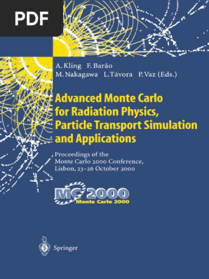 Dr Andreas Kling Prof Fernando J C Barao P Monte Carlo Method Dosimetry