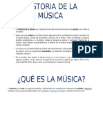 Historia de La Música