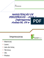 Manutencao de Perifericos - Aula 08- 09 e 10 - Impressoras