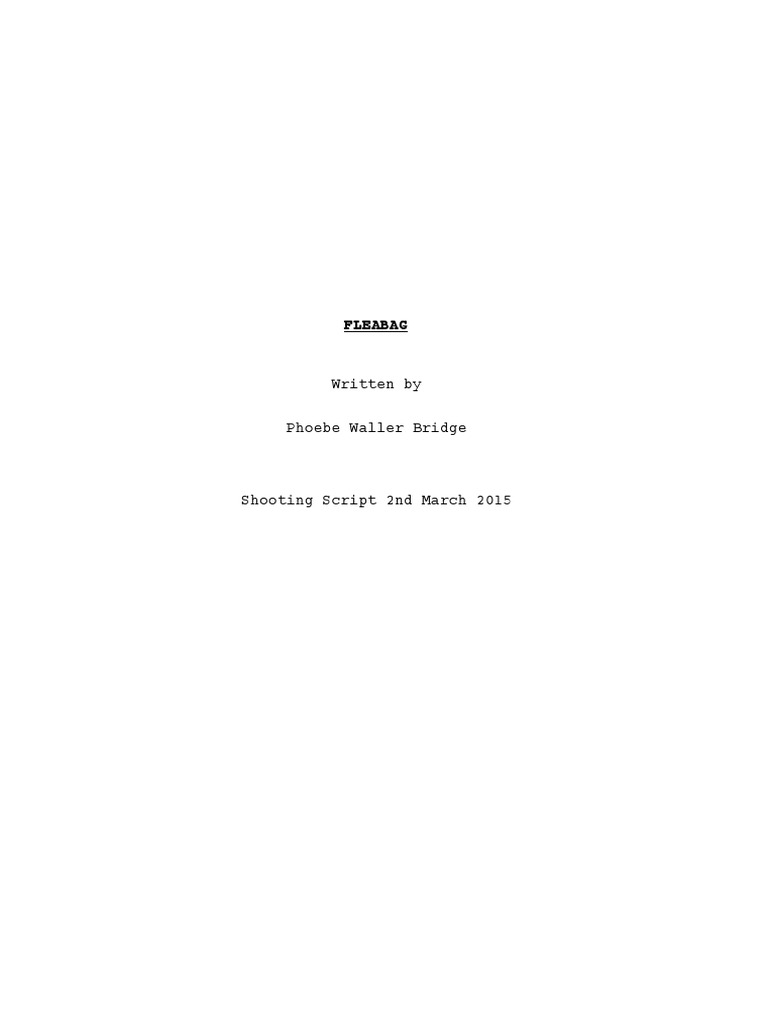 Fleabag Shooting Script Excerpt | PDF