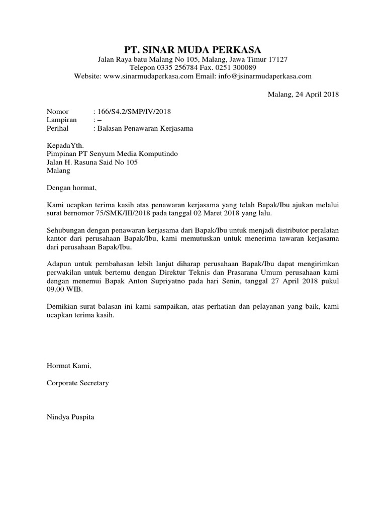 Download 67+ Contoh Surat Balasan Terbaik Gratis