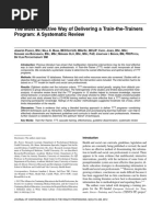 The Most Effective Way of Delivering A Train-The-TrainersProgram A Systematic Review