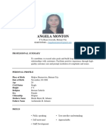 Angela Monton: Professional Summary