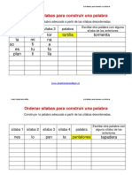 Actividades silábicas para alumnos con dislexia