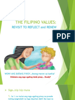 Filipino Values: Revisiting to Reflect and Renew