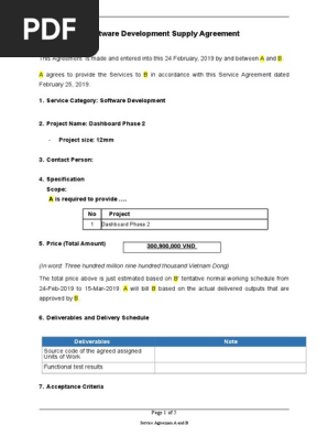 SoftwareDevelopmentSupply Contract