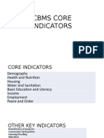 Cbms Core Indicators