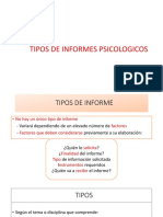 Tipos de Informes Psicologicos 