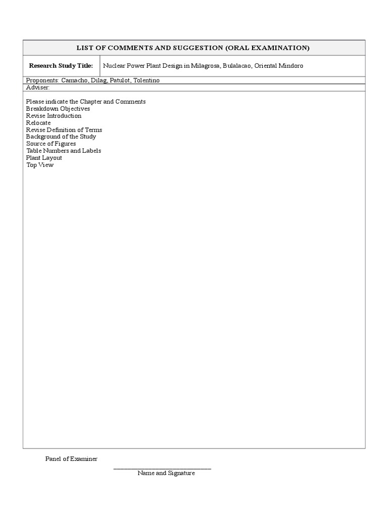 Comments on Nuclear Plant Design Study | PDF | Business | Art