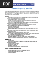 Database Reporting Specialist JD