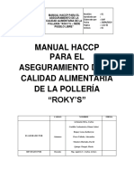 Manual Haccp - Pollerria Rokys Pueblo Libre