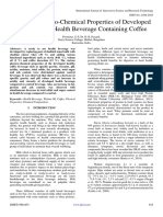 Study On Physico-Chemical Properties of Developed Ready To Use Health Beverage Containing Coffee